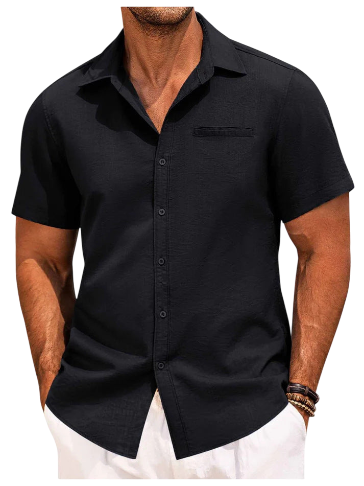 Morris - Stylish Short-Sleeved Men's Shirt for Casual Elegance