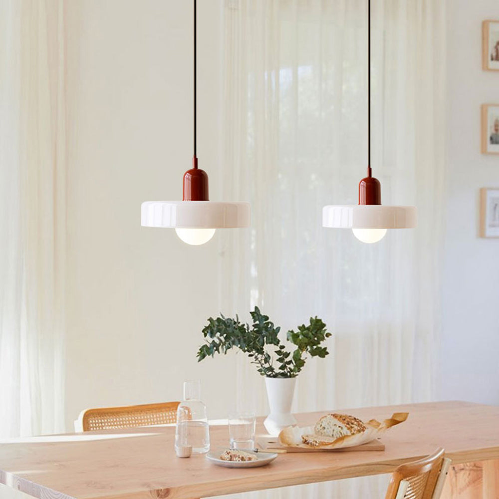 GleaMore - Bauhaus Pendant Light in Stylish Colored Glass