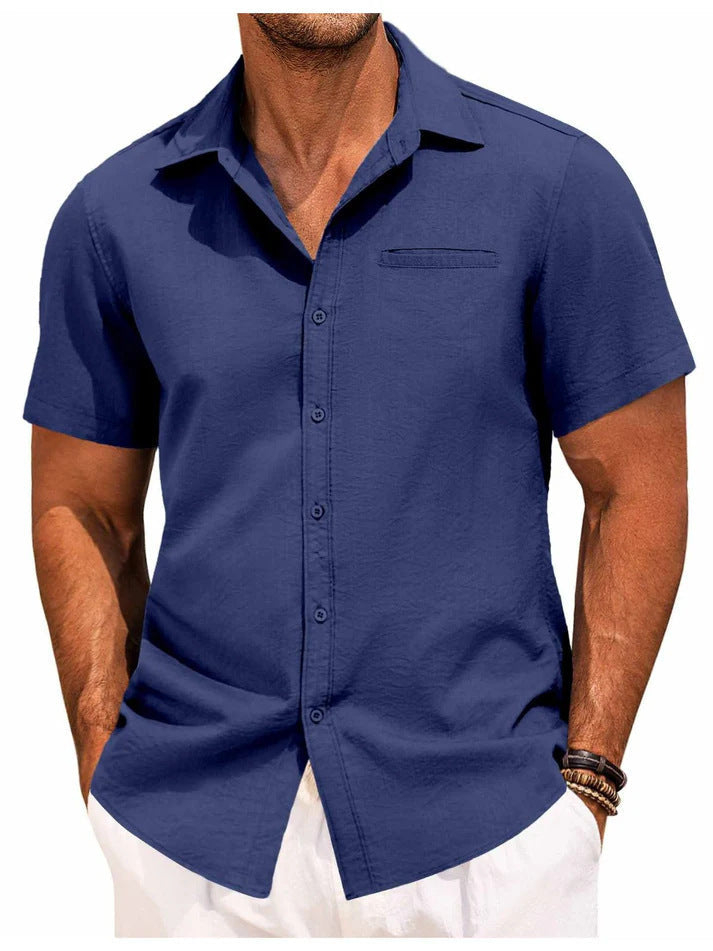 Morris - Stylish Short-Sleeved Men's Shirt for Casual Elegance