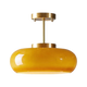 Linenra - Amber Glass Pendant Light Fixture For Dining Room