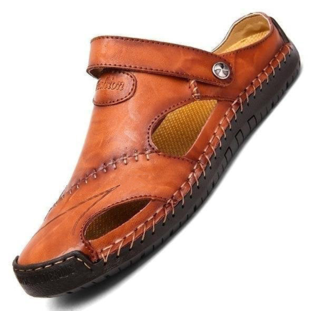 Imogen - Comfortable Orthopedic Leather Sandals with Adjustable Arch Support