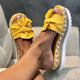 Helene - Trendy Woven Platform Sandals with Knotted Bow Detail