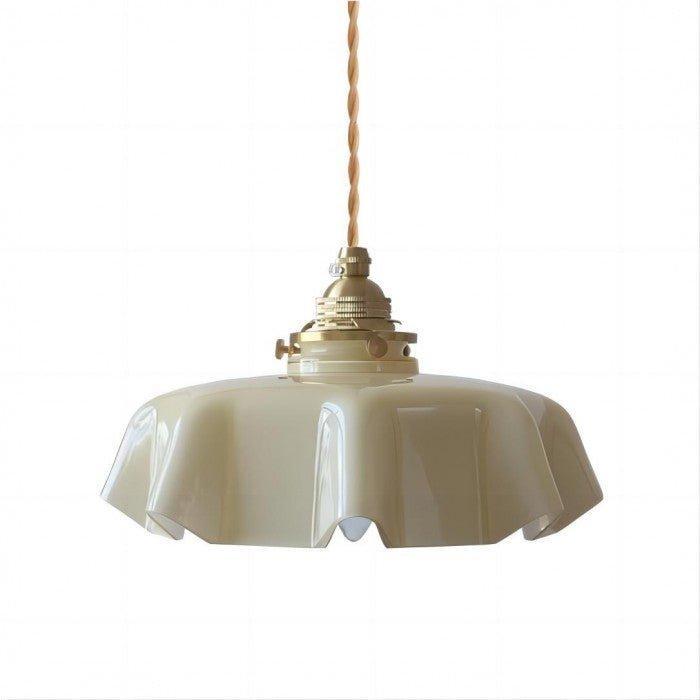 Rustora - Retro Floral Brass Pendant Lamp With Soft LED Lighting