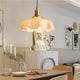 Rustora - Retro Floral Brass Pendant Lamp With Soft LED Lighting