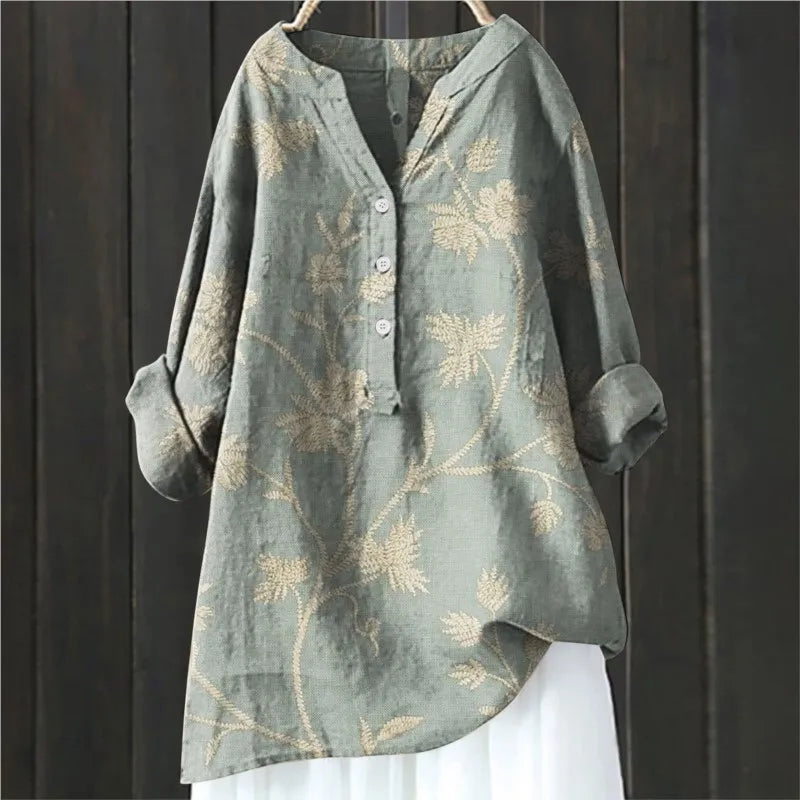 Alithia - Casual Floral Blouse for Comfortable Everyday Style