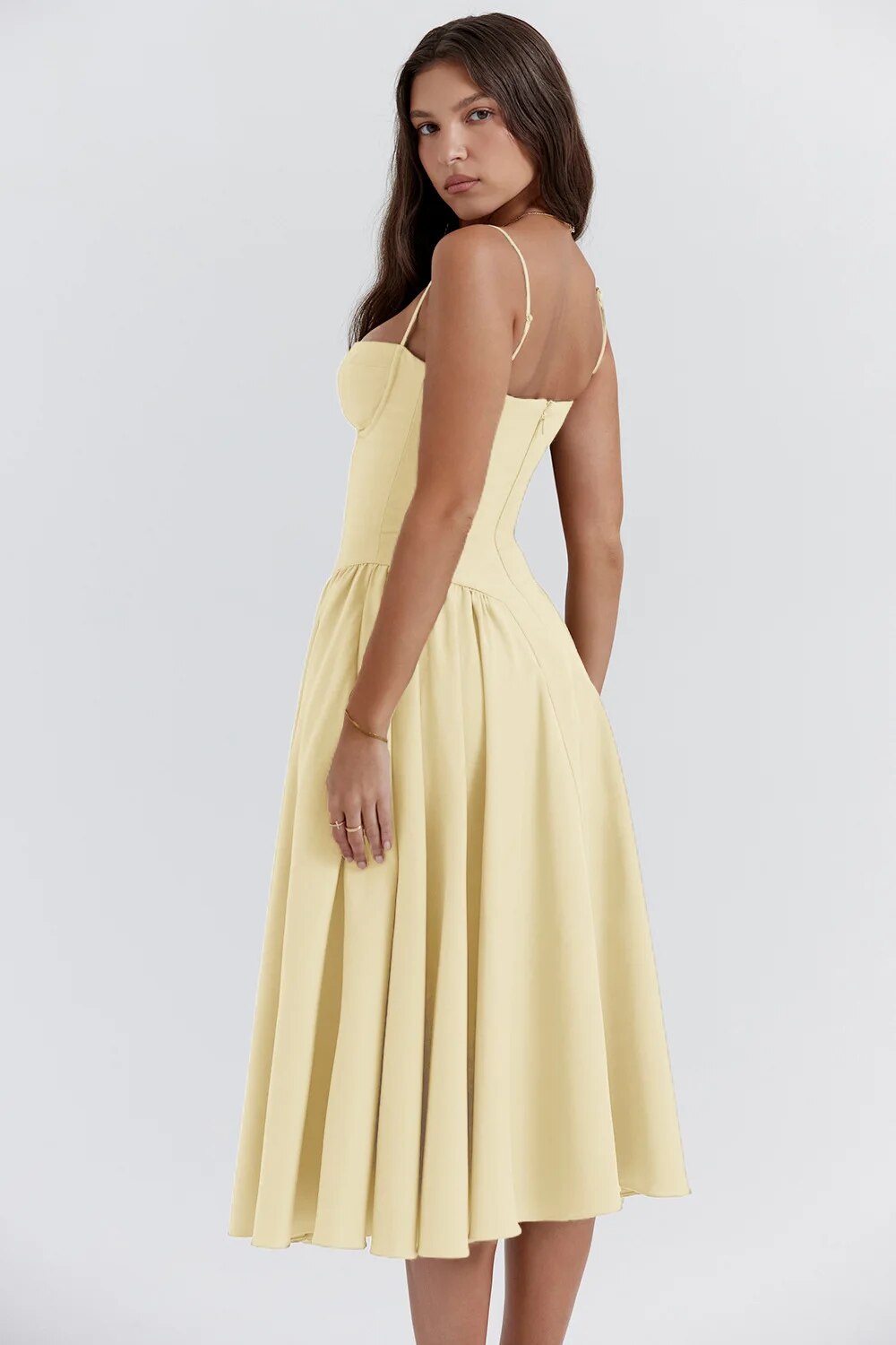 Kassidy - Stylish Women's Armless Midi Dress for Summer Outings