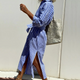 Jubilee - Stylish Striped Shirt Dress for Effortless Elegance