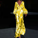 Mitzi - Stylish V-neck Dress with Boho Puff Sleeves