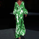 Mitzi - Stylish V-neck Dress with Boho Puff Sleeves