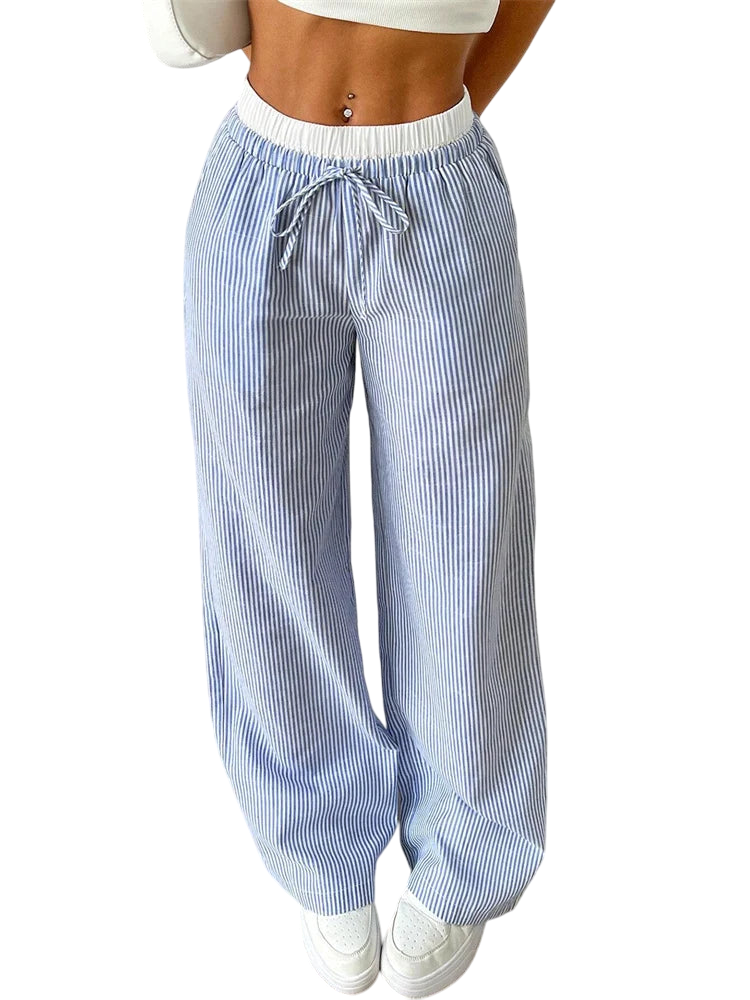 Quinlan - Comfortable Striped Cotton Trousers for Casual Days