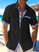 Aidan - Stylish Men's Linen Shirt with Breathable Fabric and Patterned Details