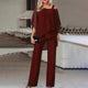 Arabelle- Elegant Women's Cold Shoulder 2-Piece Set for Flowy Style
