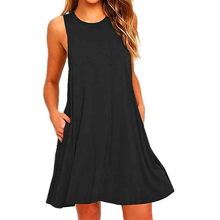 Chantelle - Summer Casual Swing Women's Dress with Pockets