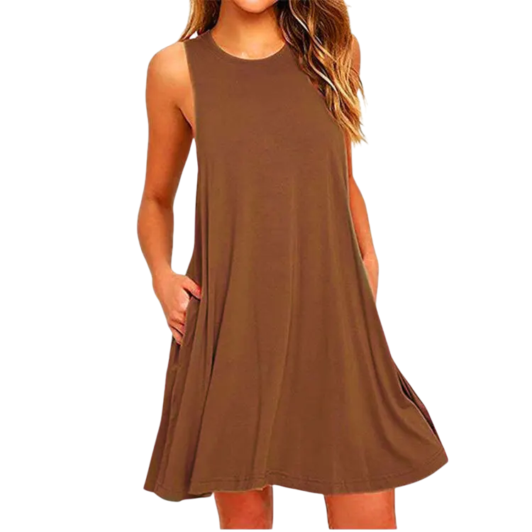 Chantelle - Summer Casual Swing Women's Dress with Pockets