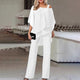Arabelle- Elegant Women's Cold Shoulder 2-Piece Set for Flowy Style
