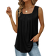 Kyra - Stylish Sleeveless Top with Square Neckline and Flattering Fit