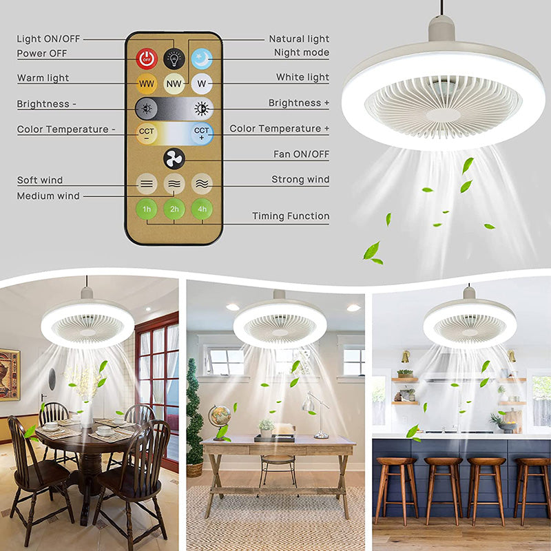 Blankella - Ceiling Fan with Light Remote Control for Lamp Fitting Use