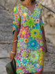 Lystra - Playful Floral Print Dress for Warm Weather Events