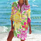 Valencia - Classic Summer Women's Dress with Vibrant Colors and Unique Design
