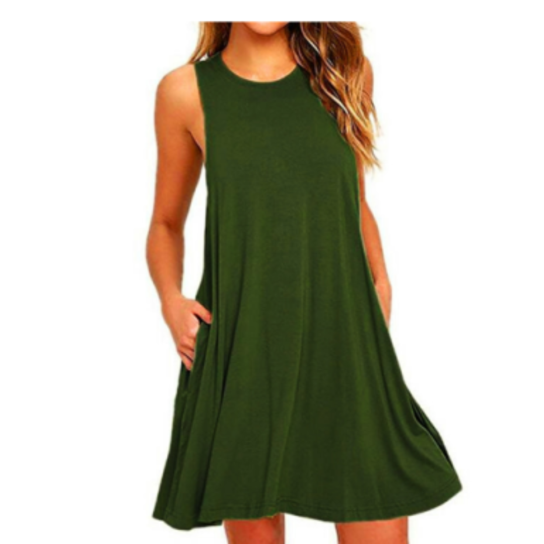 Chantelle - Summer Casual Swing Women's Dress with Pockets