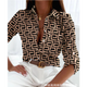 Libby - Enchanting Women's Blouse with Celestial Blue Design