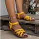 Jovita - Comfortable Flat Women's Sandals with Hook-and-Loop Closure