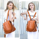 Harlow - Stylish Anti-theft Leather Backpack for Safe Travel