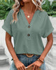 Alana - Women's Elegant Top with V-neck and Button Detail