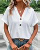 Alana - Women's Elegant Top with V-neck and Button Detail