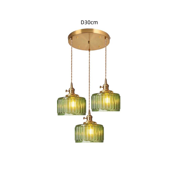 Florora - Elegant Vintage Glass Pendant Lamp Adjustable