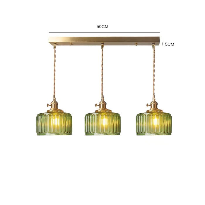 Florora - Elegant Vintage Glass Pendant Lamp Adjustable