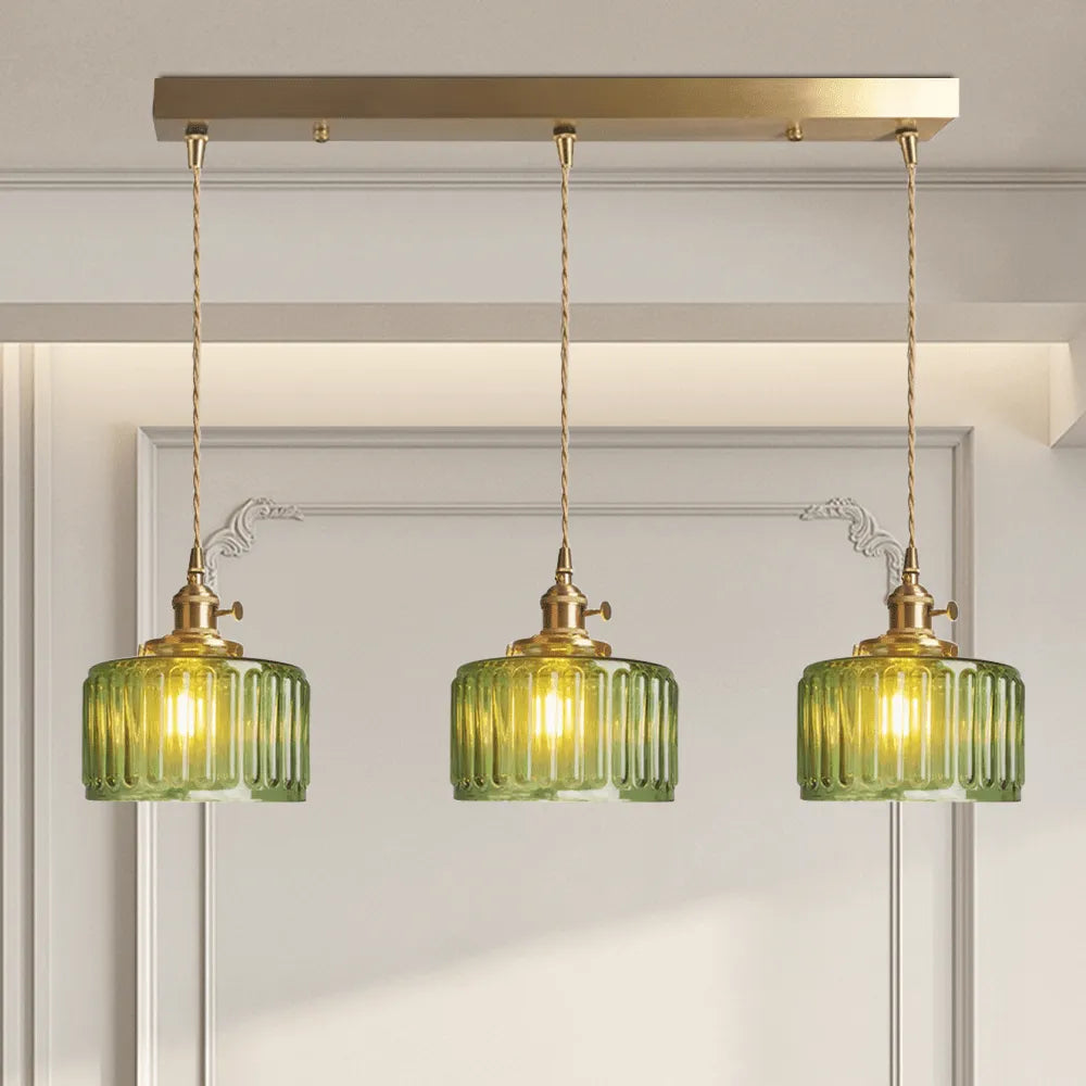 Florora - Elegant Vintage Glass Pendant Lamp Adjustable