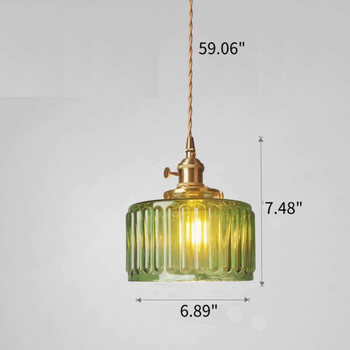 Florora - Elegant Vintage Glass Pendant Lamp Adjustable