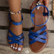 Jovita - Comfortable Flat Women's Sandals with Hook-and-Loop Closure