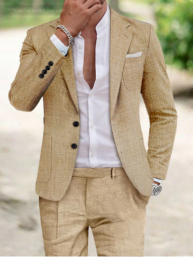 Roberto - Luxury Linen Suit for Men with Contemporary Design