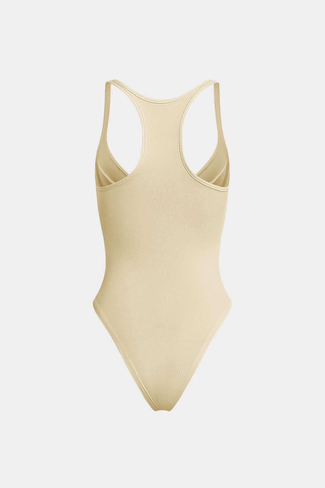 Orla - Basic Solid Deep-V Neck Bustier Bodysuit for Stylish Layering