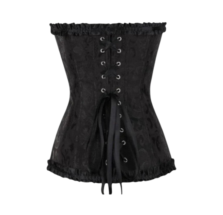 Corinne - Elegant Lace Corset with Floral Pattern and Adjustable Fit