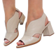 Rae - Stylish Women's Leather Sandals with Comfortable Block Heels
