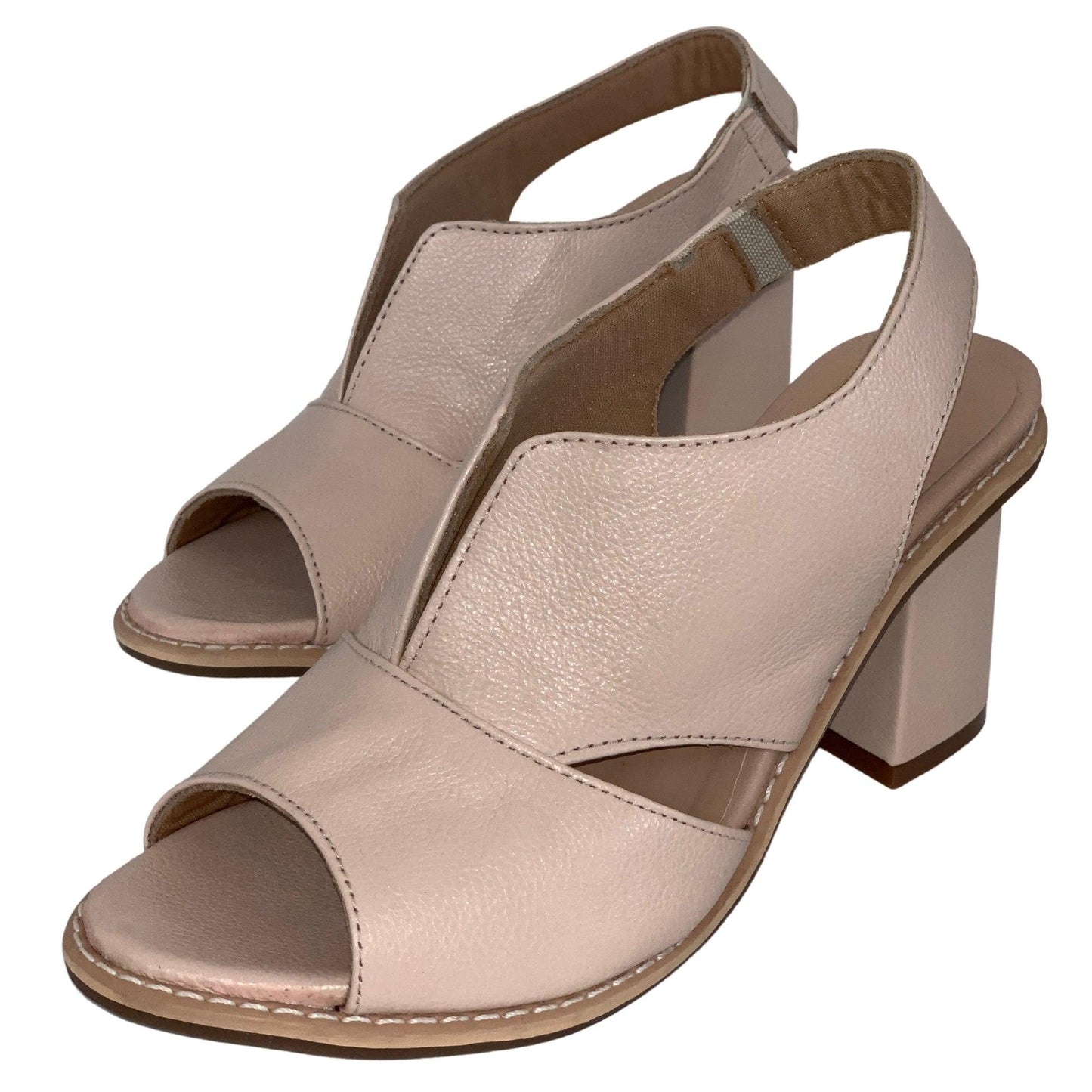 Rae - Stylish Women's Leather Sandals with Comfortable Block Heels