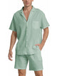 Barry - Luxurious Men's Linen Shirt and Beach Shorts Set