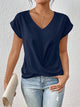 Kari - Stylish Lightweight Blouse with V-neck and Twist Detail