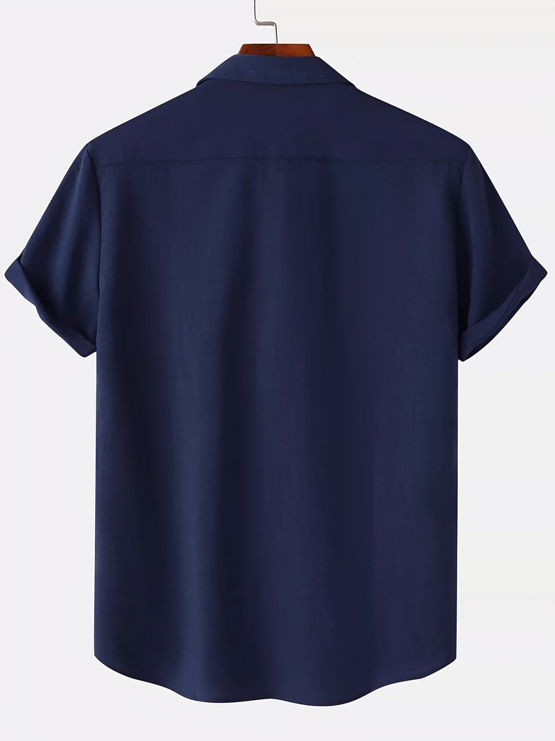 Ursula - Stylish Men's Short-Sleeved Shirt with Chest Pocket