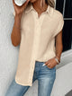 Piper - Elegant Women's Front Textured Linen Blouse with Collared Neckline