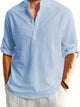 Nerys - Classic Long-Sleeved Linen Shirt for Men with Modern Comfort
