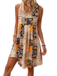 Sofia - Vibrant Sleeveless Women's Printed Dress with Patchwork Design