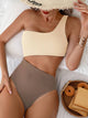 Rosalind - Stylish and Sexy One-Shoulder Bikini Set in Ribbed Fabric