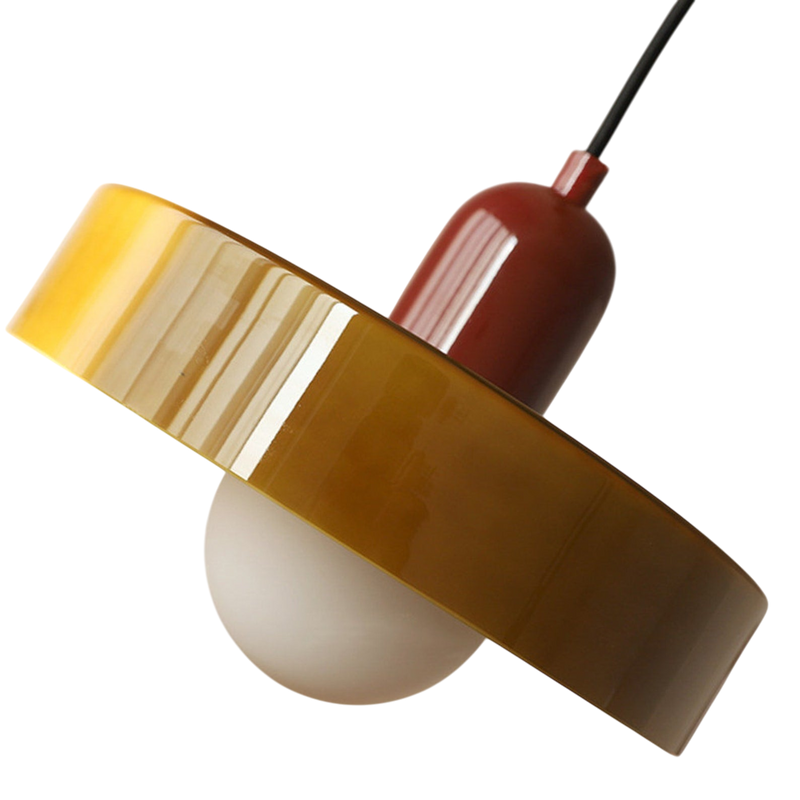 GleaMore - Bauhaus Pendant Light in Stylish Colored Glass
