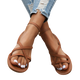Colette - Women's Strappy Roman Sandals With Back Zipper