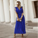 Sybil - Elegant Women's Maxi Ruffle Dress With Belt