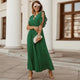 Sybil - Elegant Women's Maxi Ruffle Dress With Belt